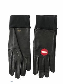 2000s Gucci Black Leather Gloves