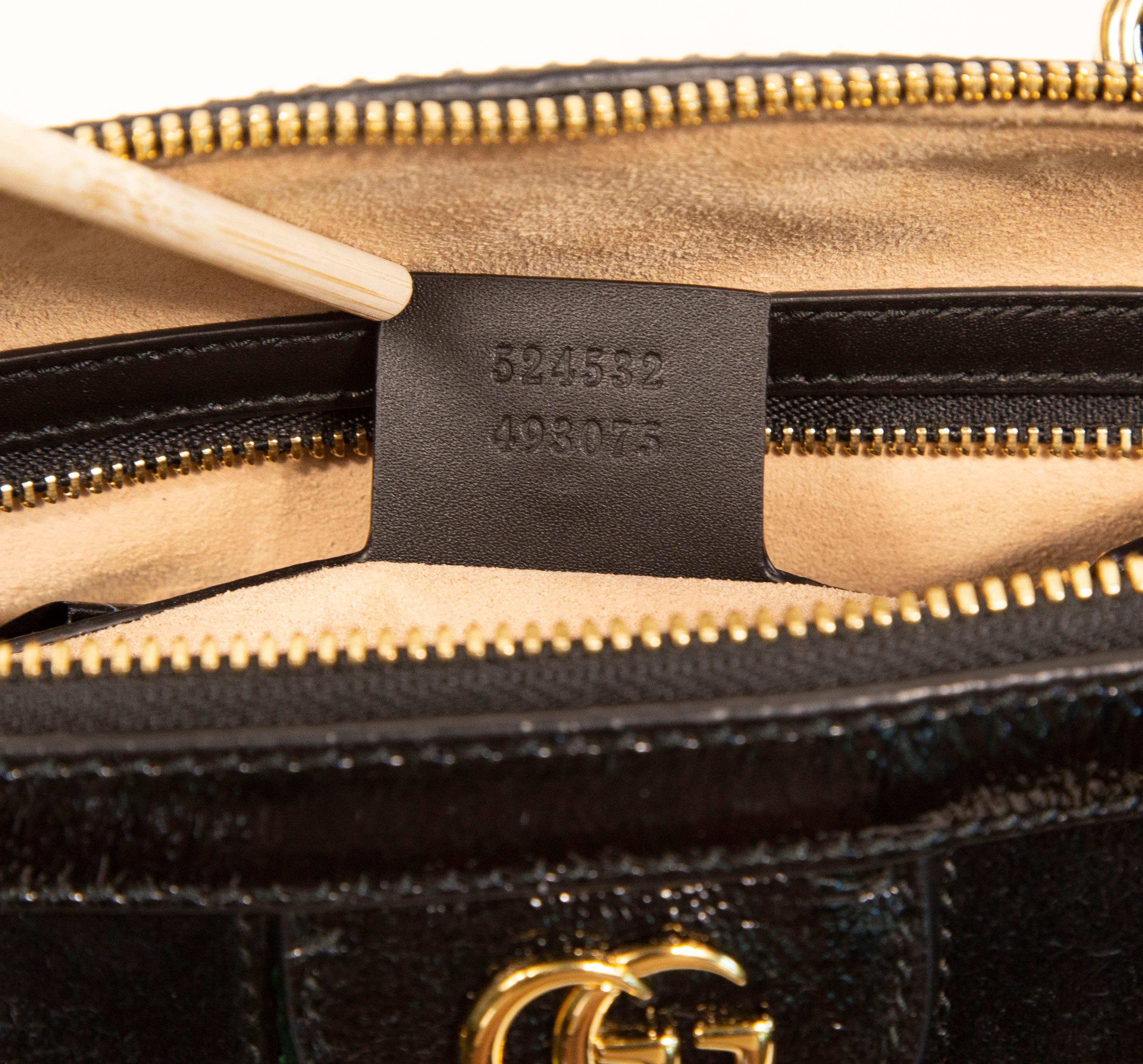 2000s Gucci Black Suede Ophidia Boston Crossbody Top Handle Bag 12