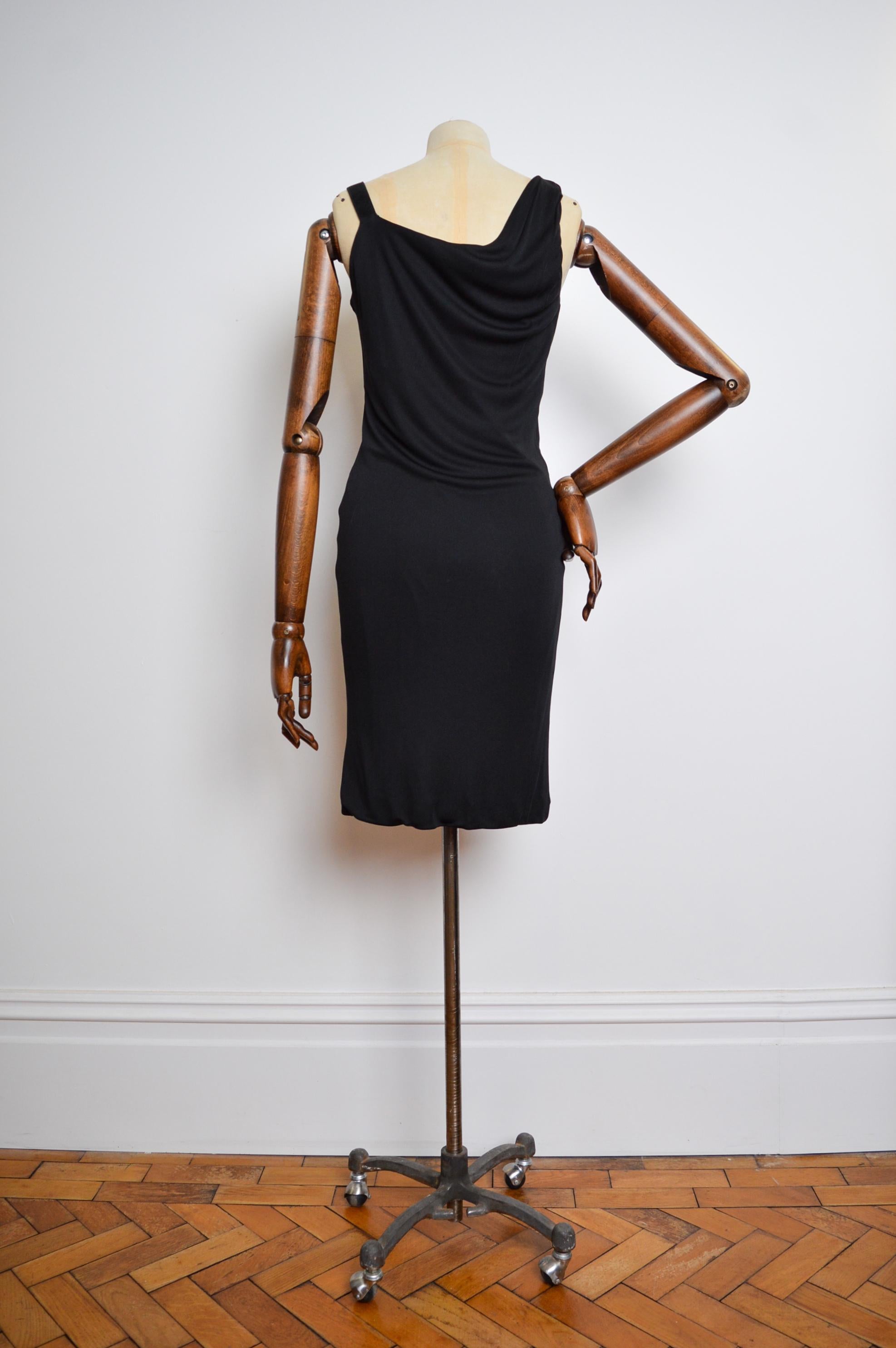 GUCCI, mini robe de cocktail noire Tom Ford avec mors de cheval, années 2000 en vente 3