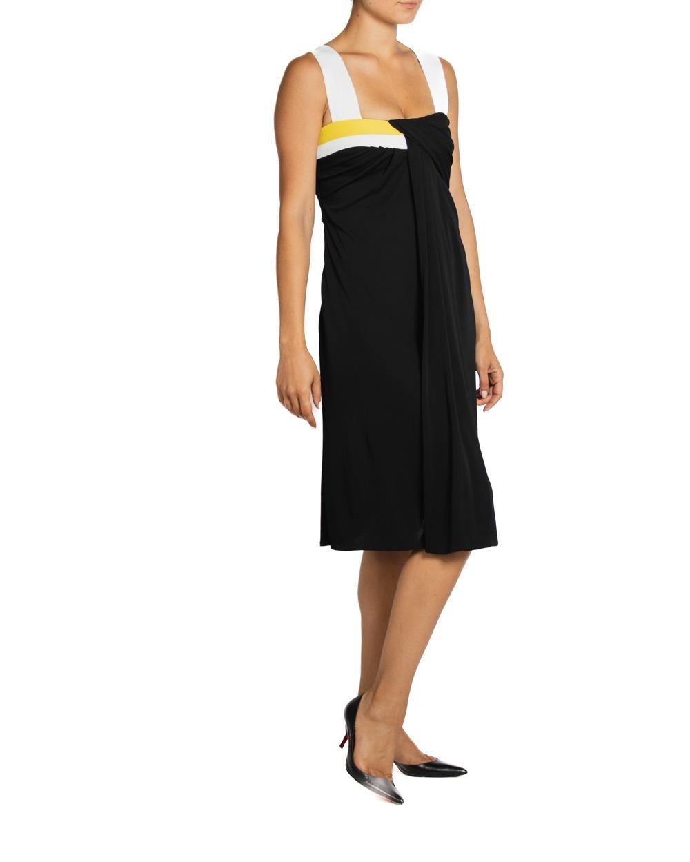 Women's 2000S Gucci Black & White Rayon Dress For Sale