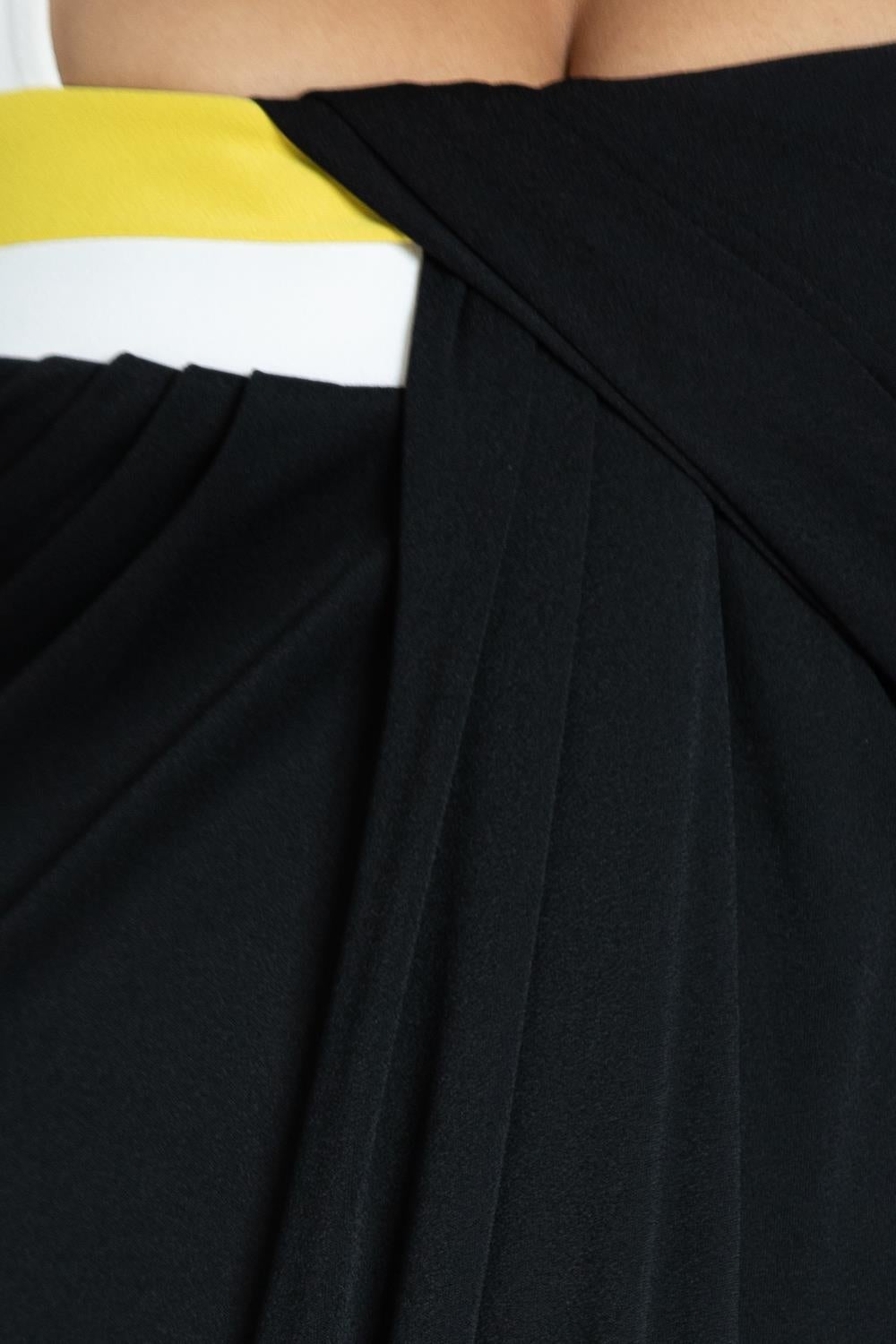 2000S Gucci Black & White Rayon Dress For Sale 4