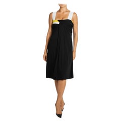 2000S Gucci Black & White Rayon Dress
