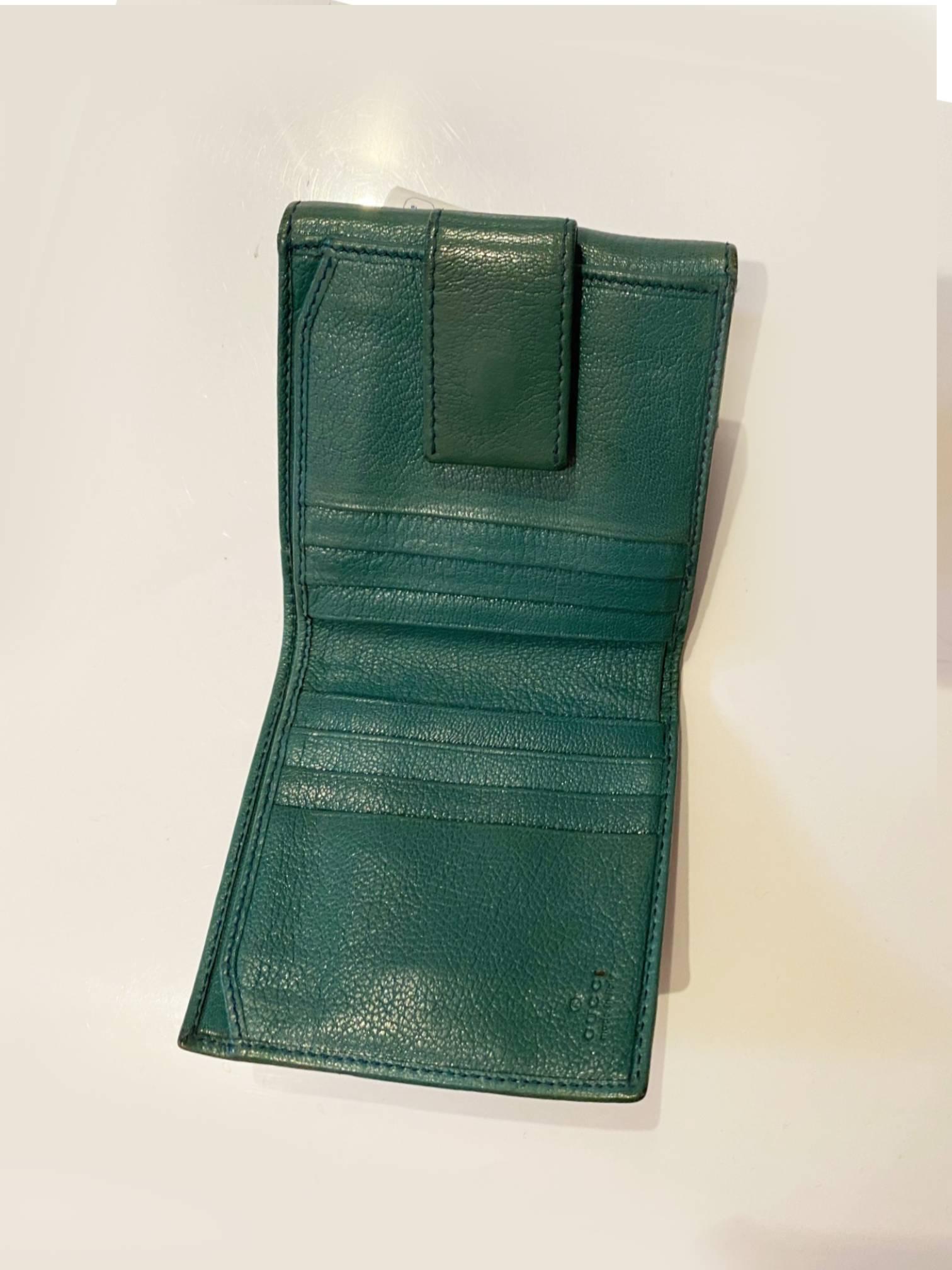 2000s Gucci Blondie Green Leather Wallet 3