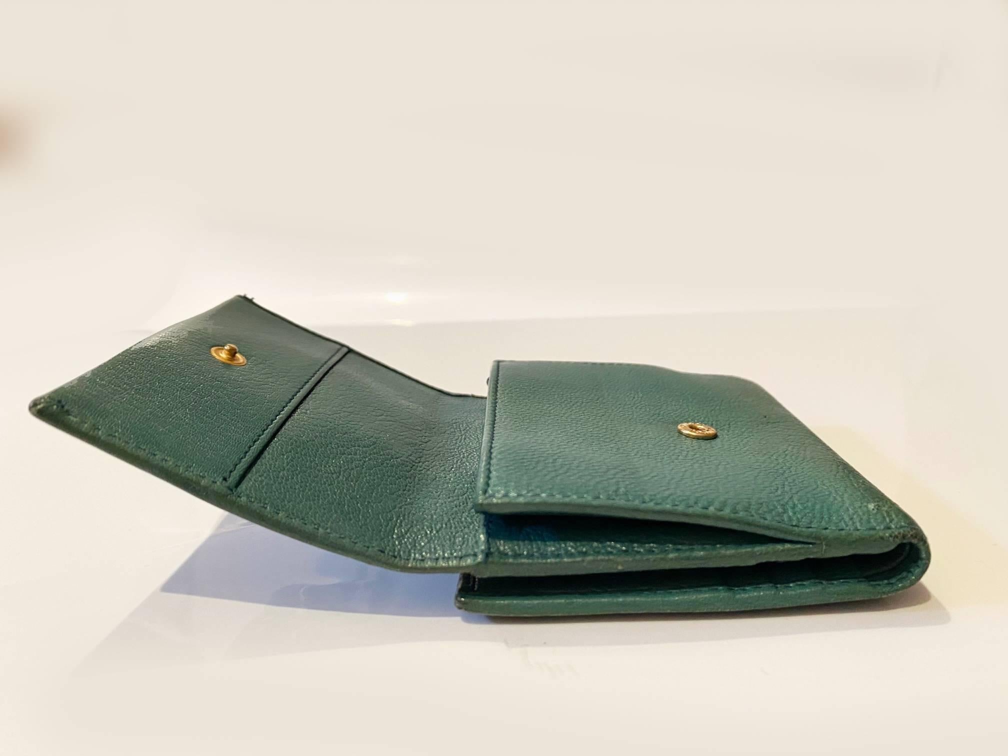 2000s Gucci Blondie Green Leather Wallet 1