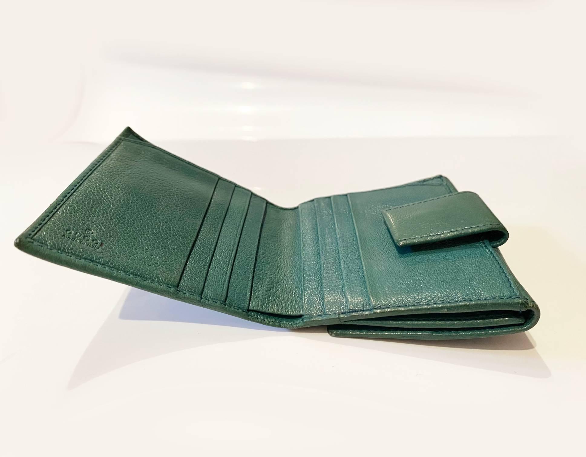 2000s Gucci Blondie Green Leather Wallet 2