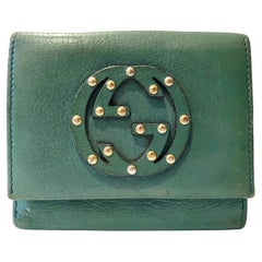 2000s Gucci Blondie Green Leather Wallet