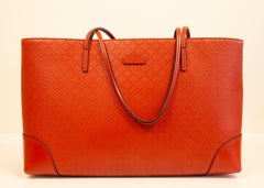 2000s Gucci Bright Red Diamante Leather Tote Bag