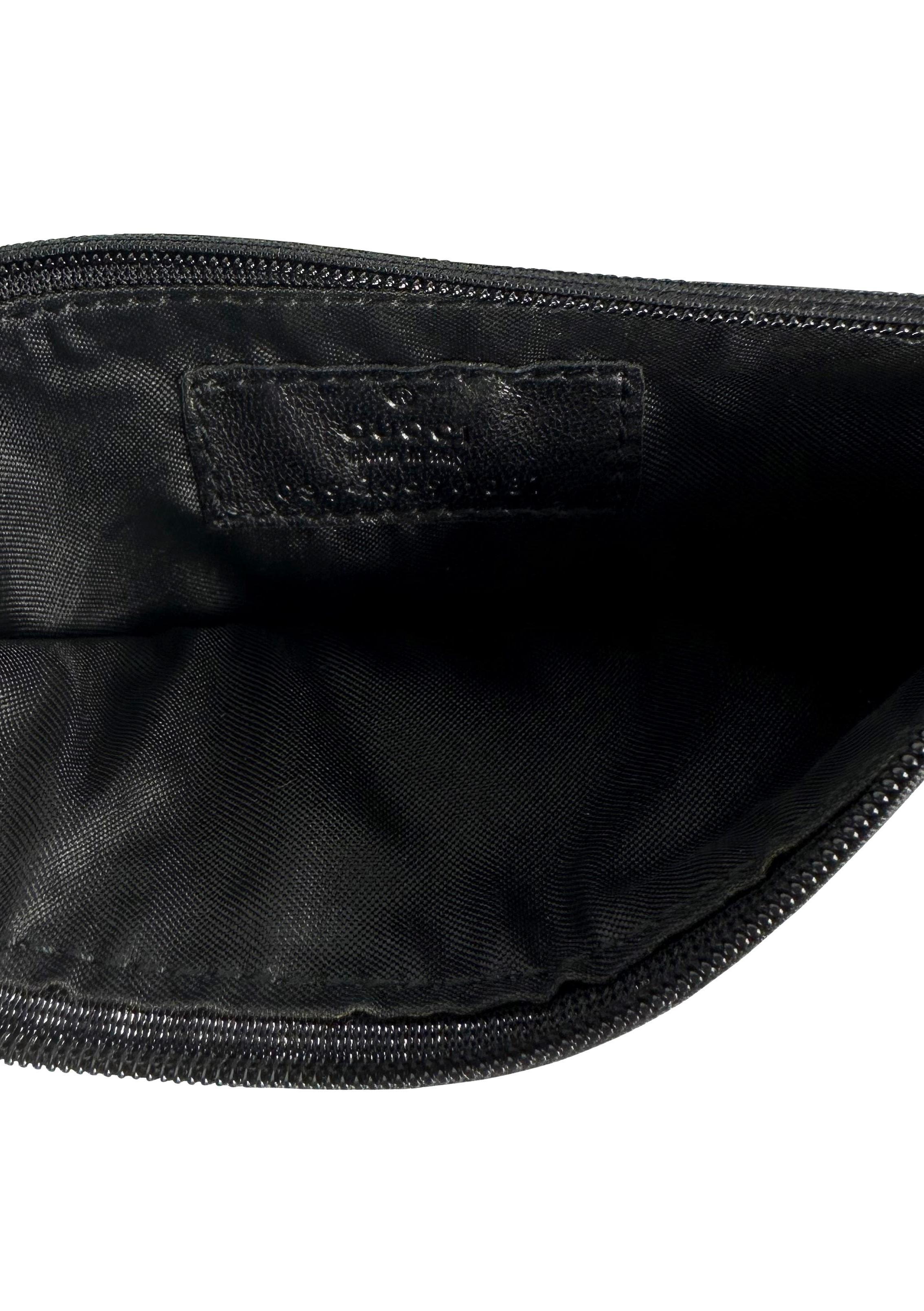 Gucci par Tom Ford, pochette portefeuille noire avec monogramme « GG » des années 2000 Pour femmes en vente