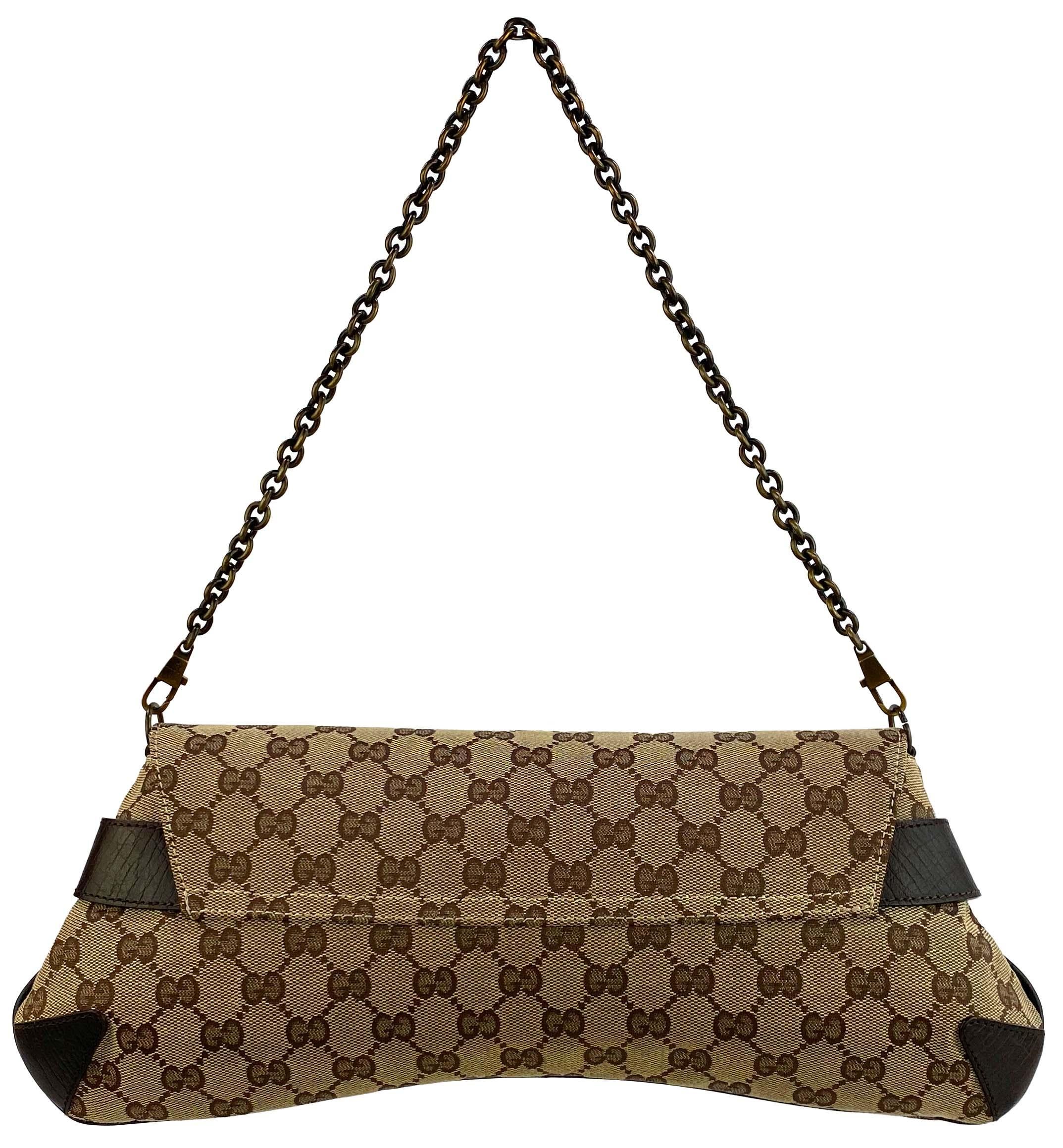 TheRealList presents: Designed by Tom Ford during his tenure at the house of Gucci, this bag represents Tom's interpretation of many of Gucci's classic elements, the most prominent being the large horse-bit. This large evening convertible bag is