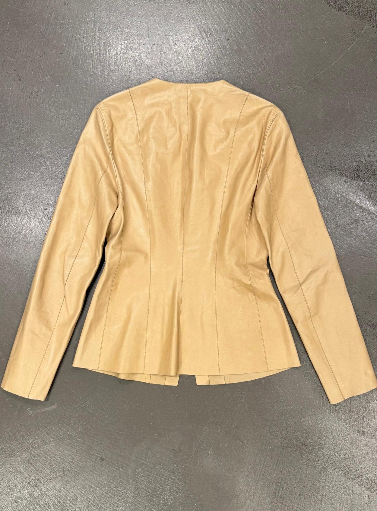 Donna Giacca in pelle aderente Gucci by Tom Ford degli anni 2000 in vendita