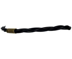 2000s Gucci by Tom Ford Gold Tone Black Leather Cord Waist Belt (ceinture en cuir noir torsadé)