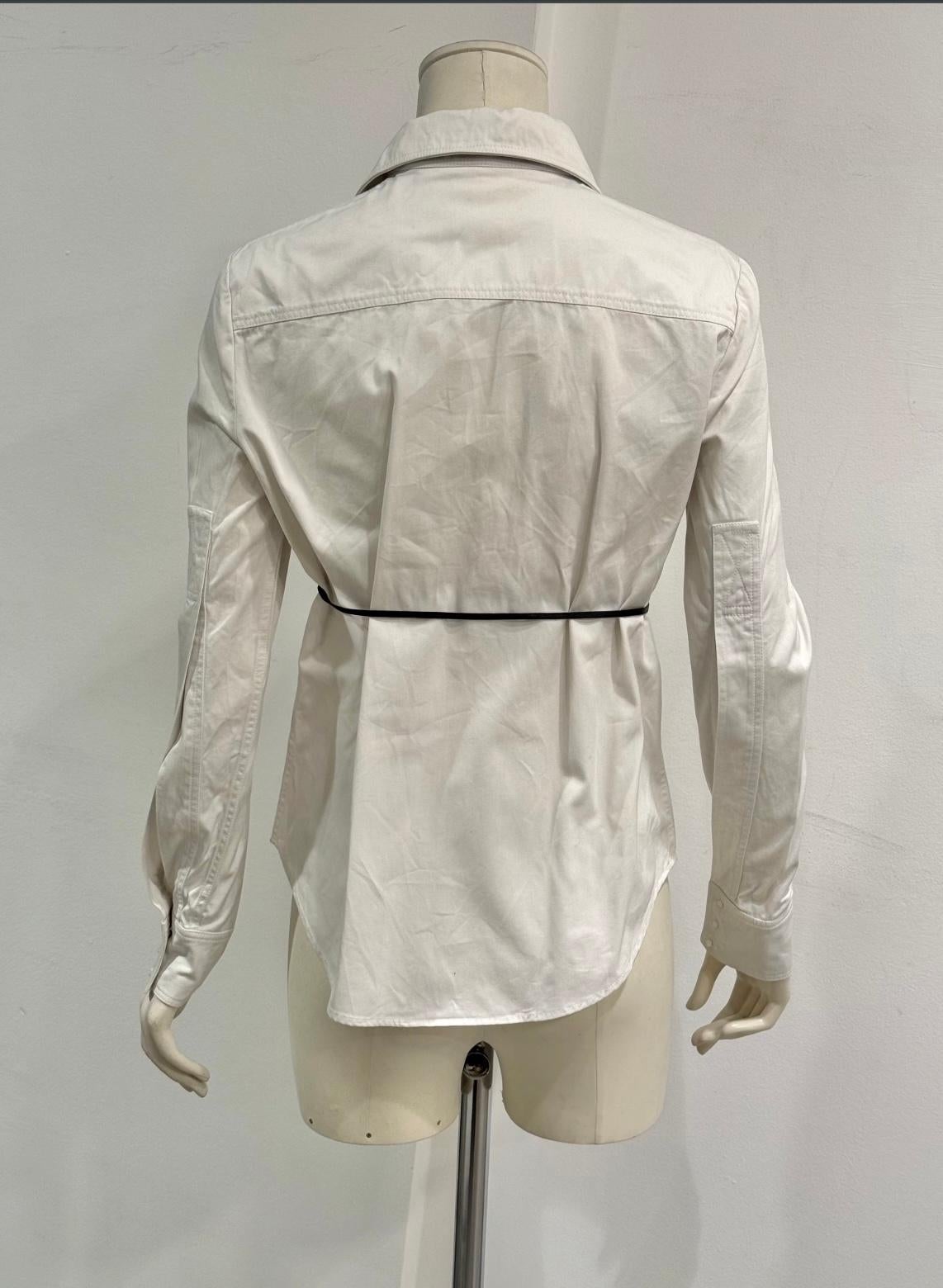 Gray 2000s Gucci by Tom Ford leather cord shirt in vendita