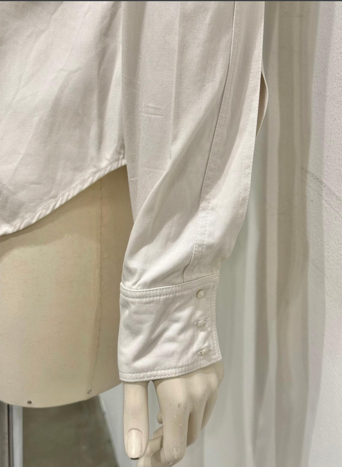 2000s Gucci by Tom Ford leather cord shirt in vendita 1