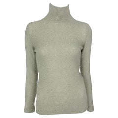 2000er Gucci by Tom Ford Hellblauer Mockneck-Pullover aus Stretchstrick