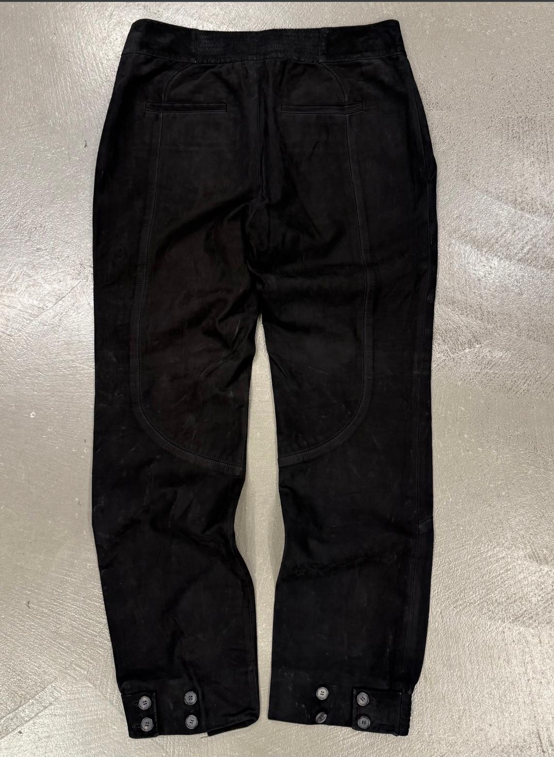 2000er Gucci by Tom Ford getäfelte Moto-Lederhose für Damen oder Herren im Angebot