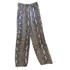 2000s Gucci by Tom Ford python stamp jersey pants size 40