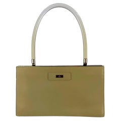 2000s Gucci by Tom Ford Tan Patent Leather Ombré Lucite Top Handle Bag
