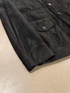 2000s Gucci faded black suede safari jacket