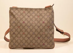 2000s Gucci GG Web Supreme PVC Canvas Crossbody Bag