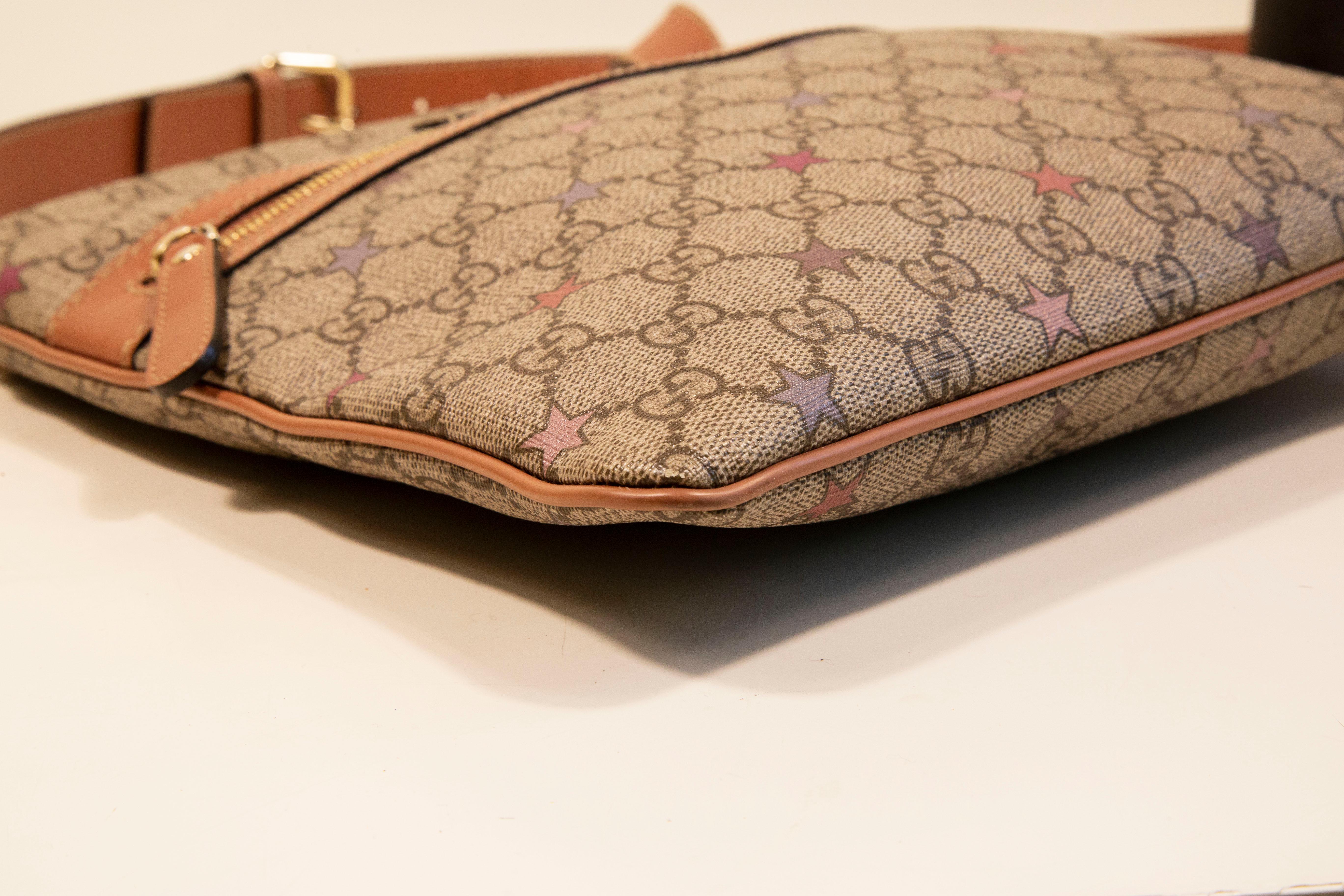 2000s Gucci GG Web Supreme PVC Canvas Crossbody Bag 3