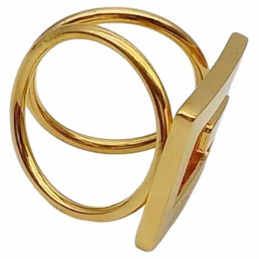 Brown 2000s Gucci Tom Ford Gold Metal Scarf Ring