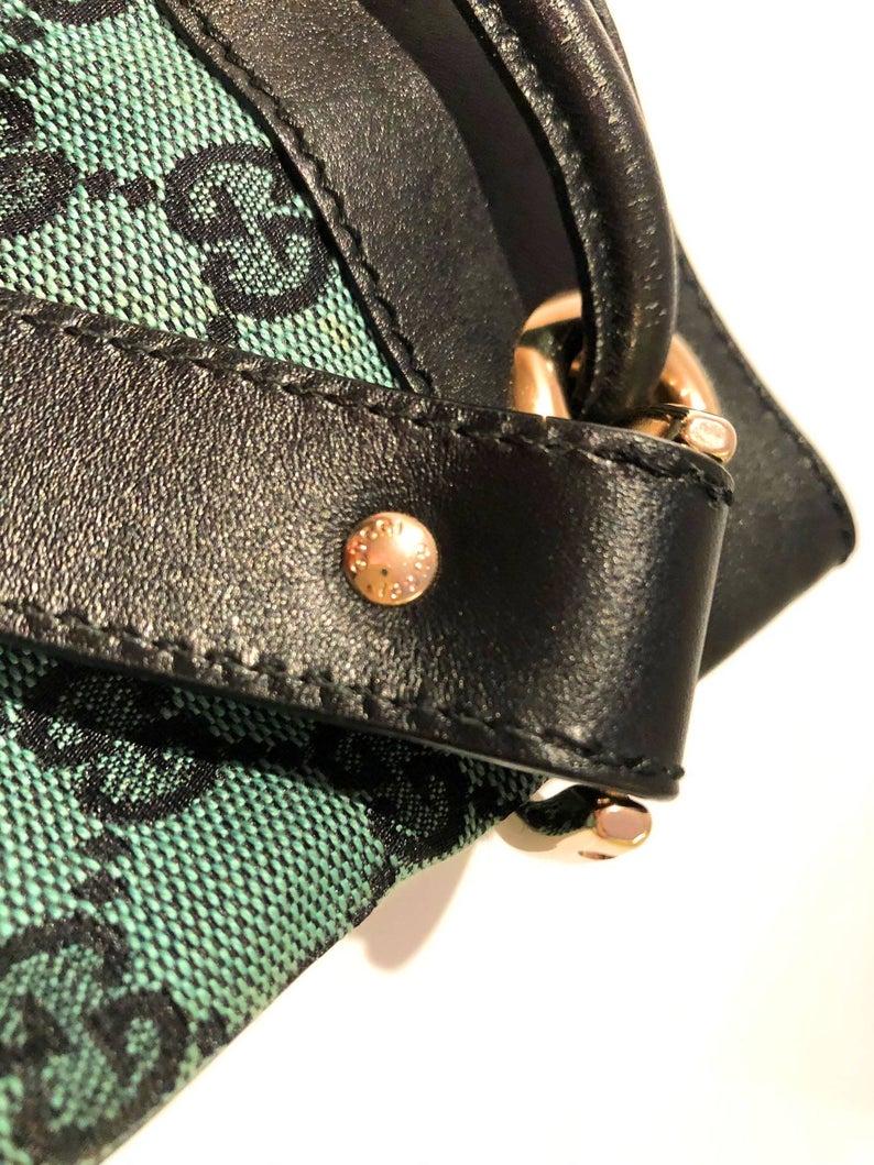 gucci green monogram bag