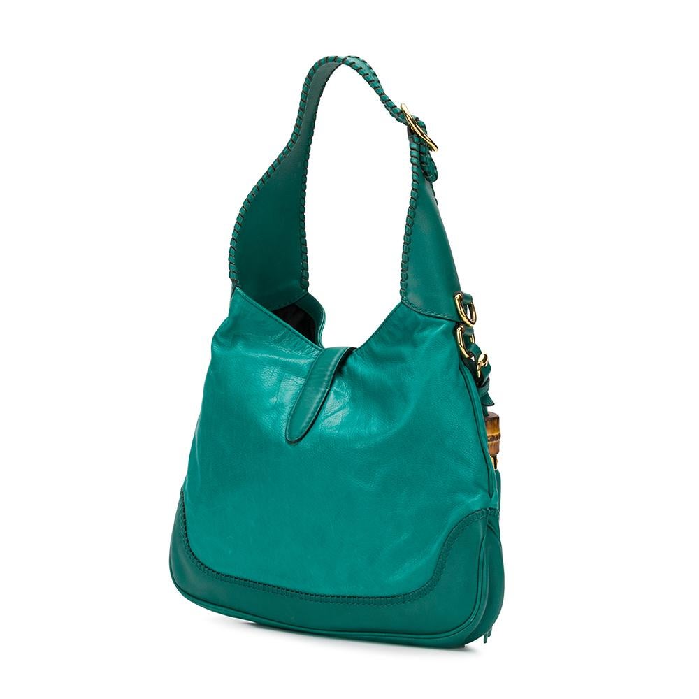 green leather bags