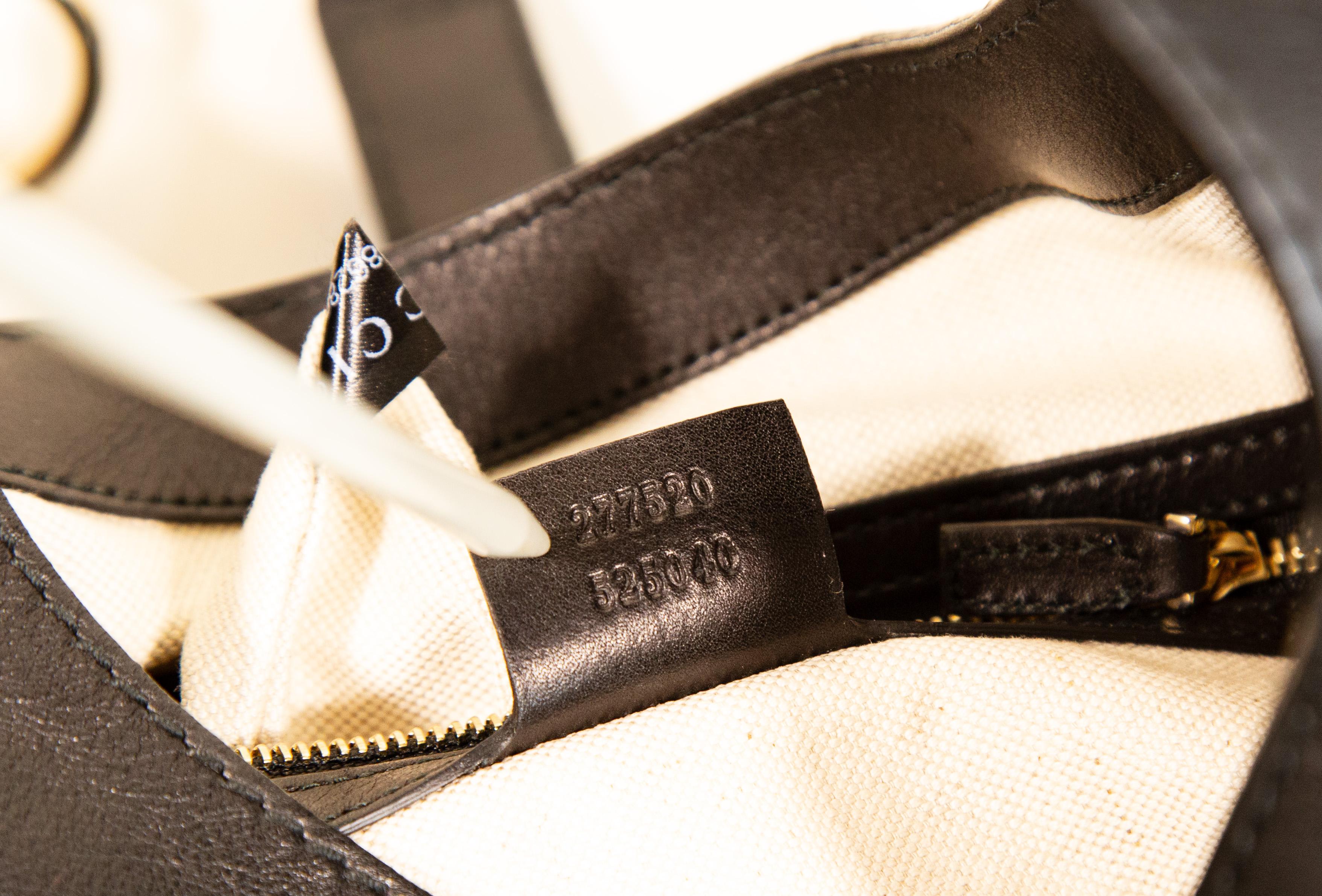2000s Gucci Jackie Negro Cuero Hombro Crossbody Bolsa 6
