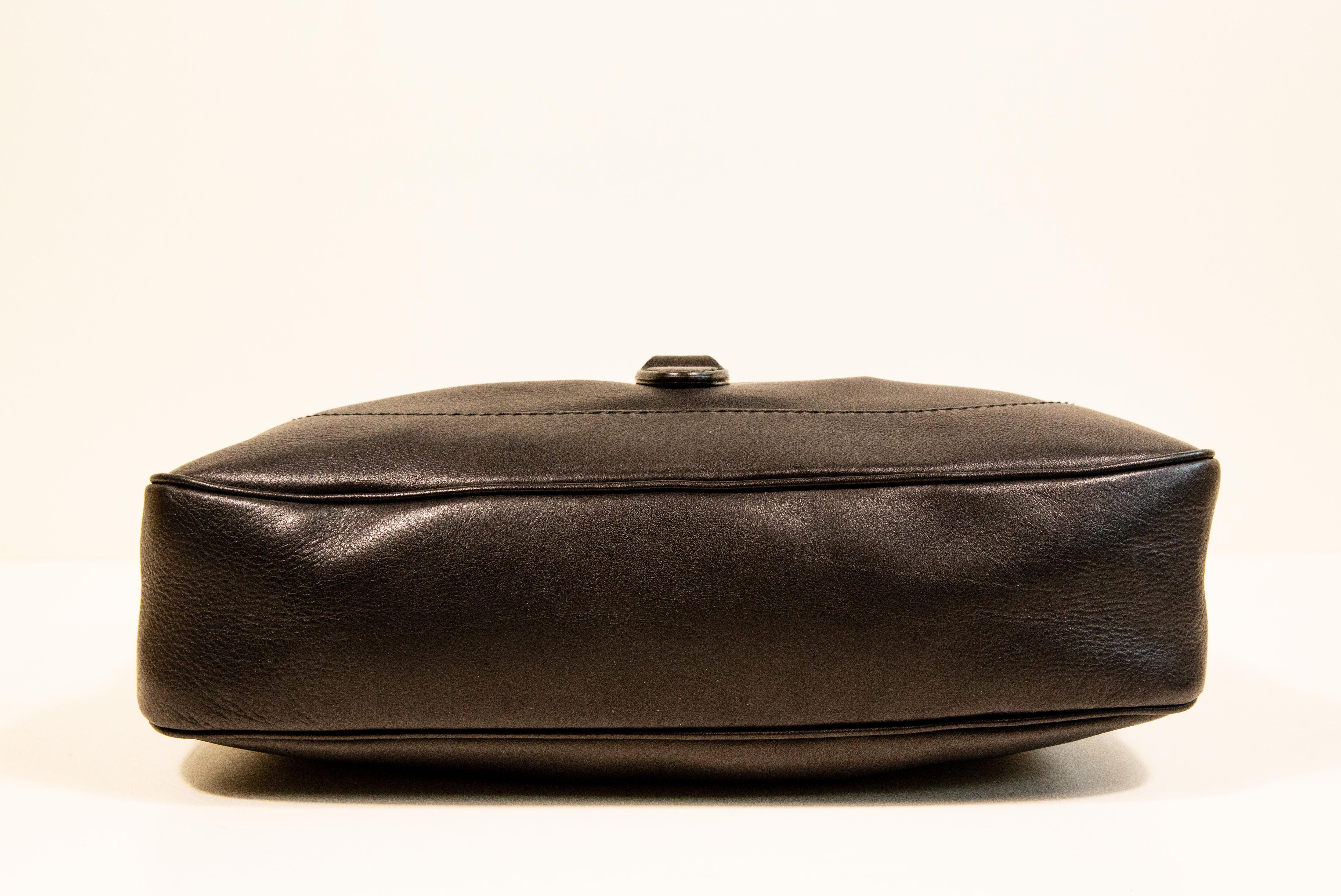 2000s Gucci Jackie Negro Cuero Hombro Crossbody Bolsa 1