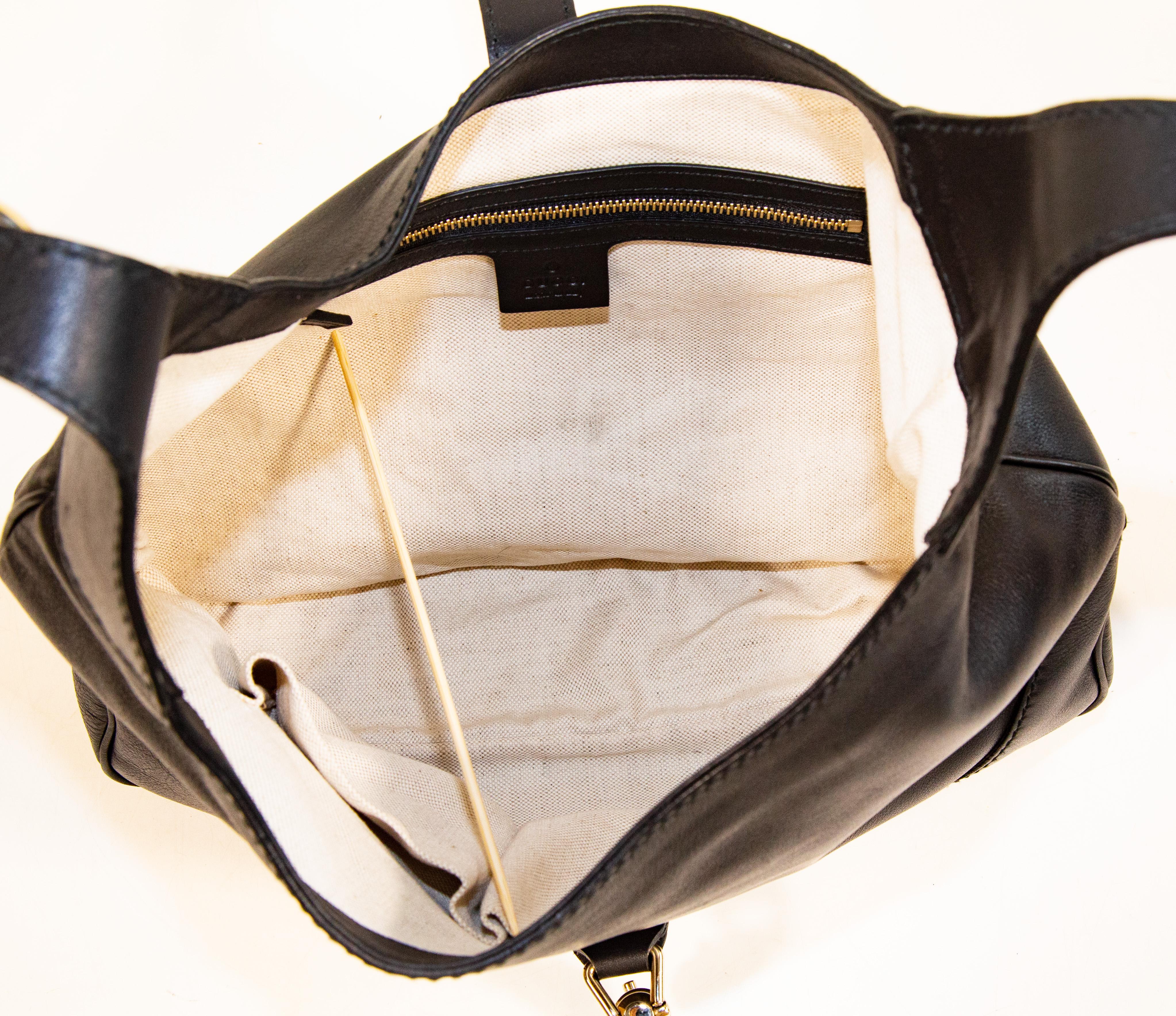 2000s Gucci Jackie Negro Cuero Hombro Crossbody Bolsa 4