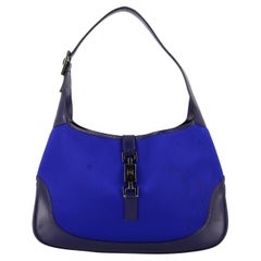 2000's Gucci Jackie Satin Blue Handbag