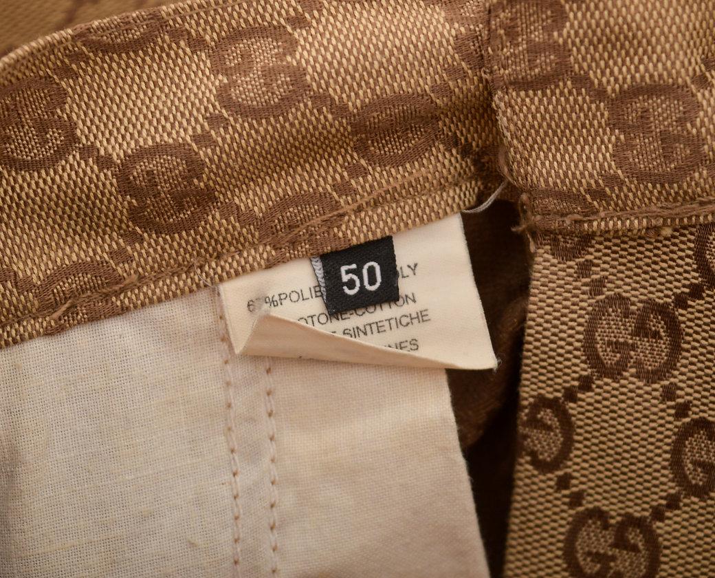 Men's 2000'S Gucci Jacquard 'Gg' Monogram Y2K Carpenter Pants Trousers For Sale