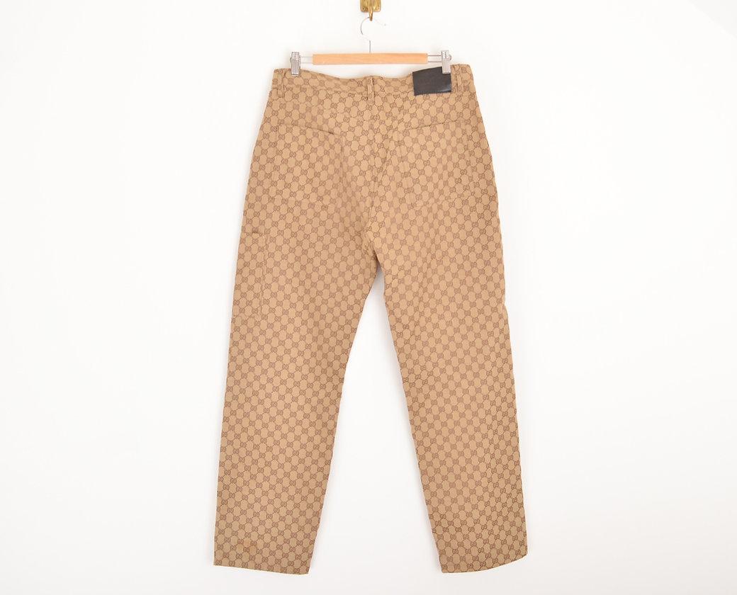 2000'S Gucci Jacquard 'Gg' Monogram Y2K Carpenter Pants Trousers For Sale 3