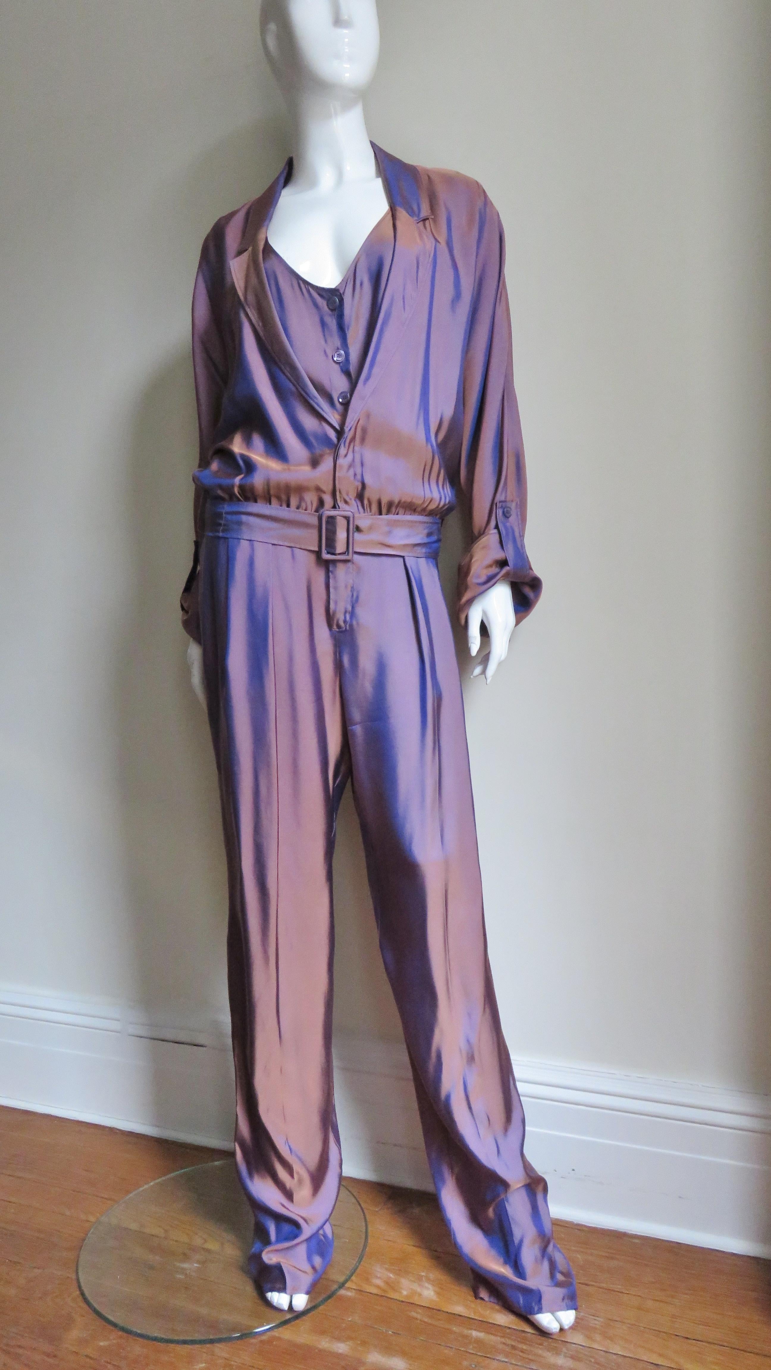 Gray Gucci New Silk Jumpsuit