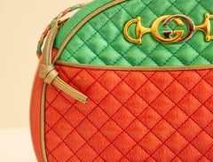 2000s Gucci Multicolor Metallic Trapuntata Shoulder Crossbody Bag