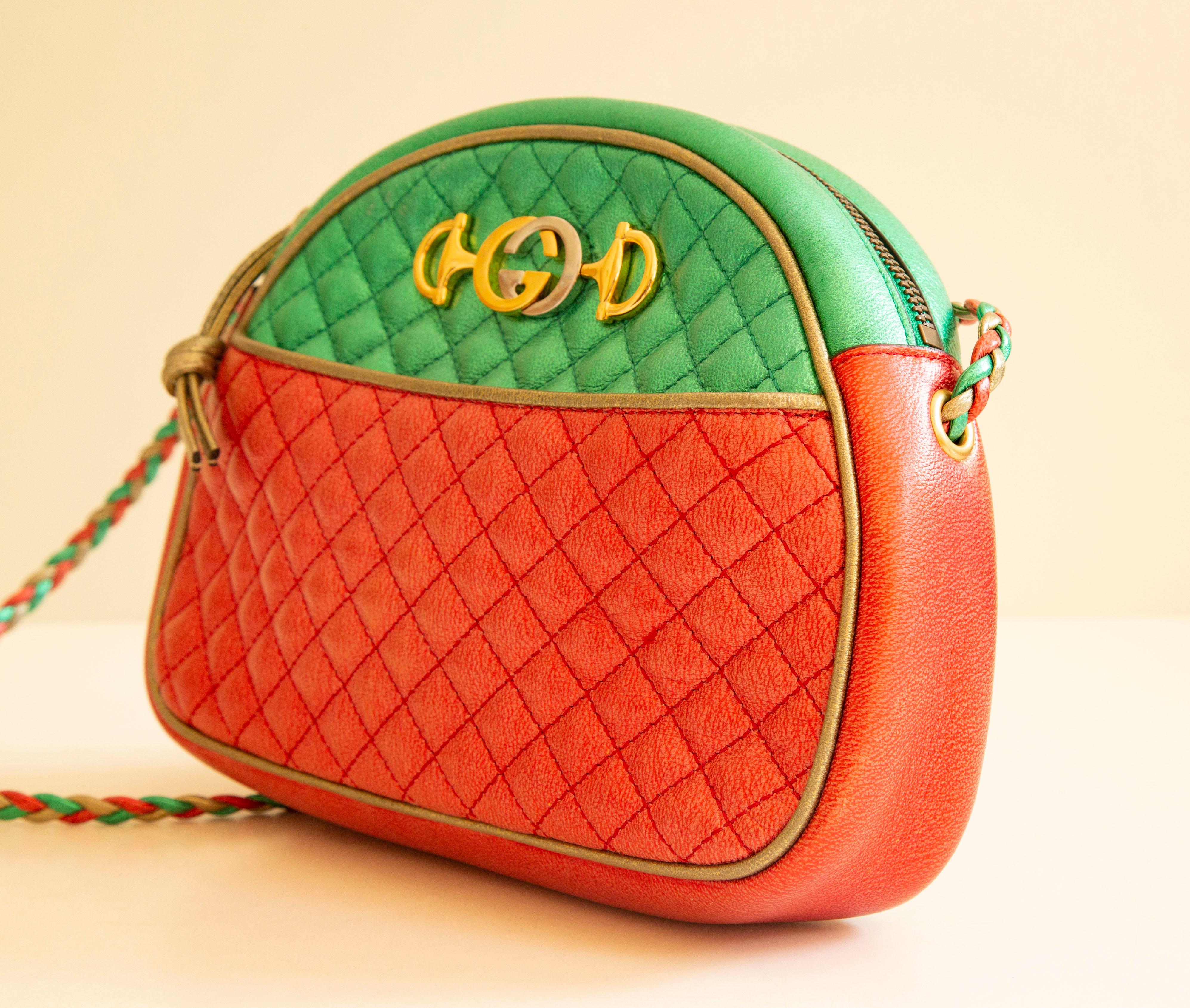 Gucci - Sac à bandoulière trapuntata métallique multicolore, années 2000 Unisexe en vente