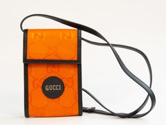 2000s Gucci Off The Grid Orange Canvas Mini Crossbody Bag