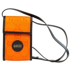 2000s Gucci Off The Grid Orange Canvas Mini Crossbody Bag
