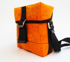 2000s Gucci Off The Grid Orange Fabric Crossbody Bag