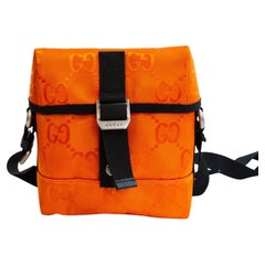 2000s Gucci Off The Grid Orange Fabric Crossbody Bag