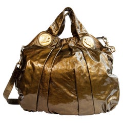 2000s Gucci Old Gold Leather Hysteria 2-Way Bag