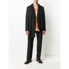 2000er Gucci-Schal aus schwarzer Seide mit Jacquard-Muster