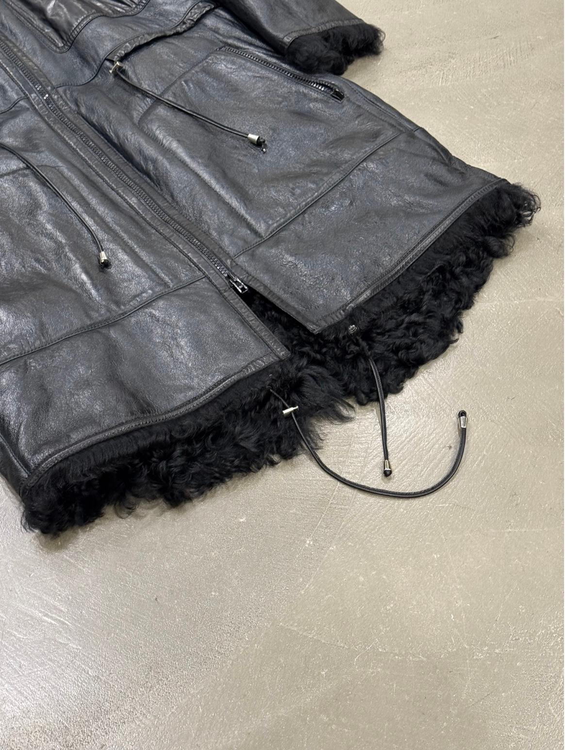 2000er Gucci Parka aus Shearling-Leder im Angebot 1