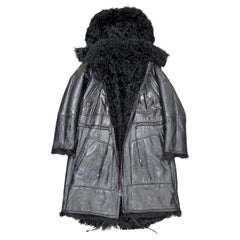 parka Gucci en cuir de shearling des années 2000