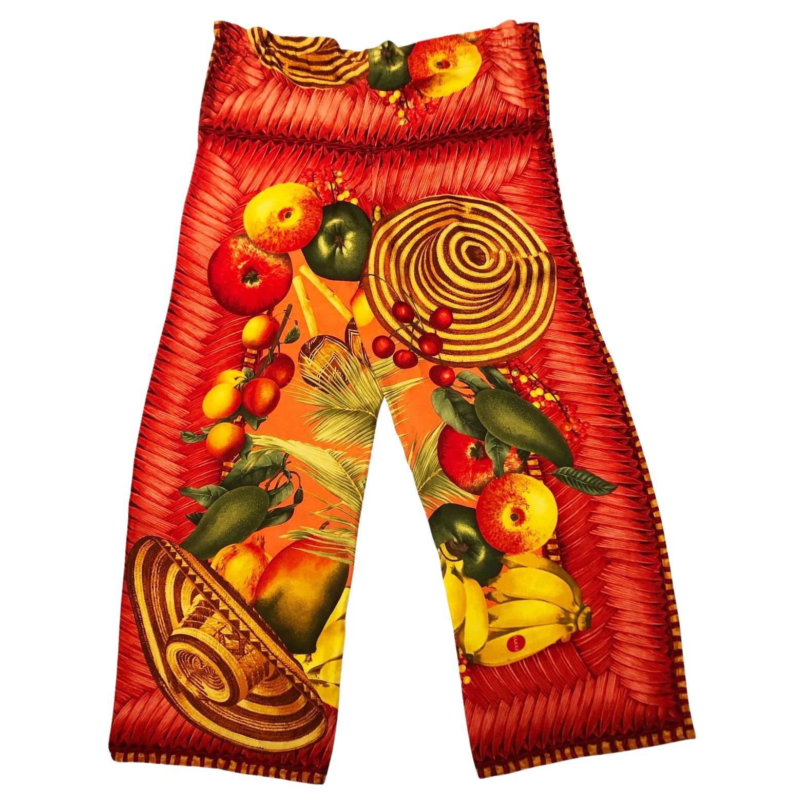 2000s Gucci Tom Ford Exotic Print Silk Bloomer Trousers