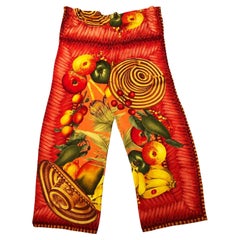 2000s Gucci Tom Ford Exotic Print Silk Bloomer Trousers