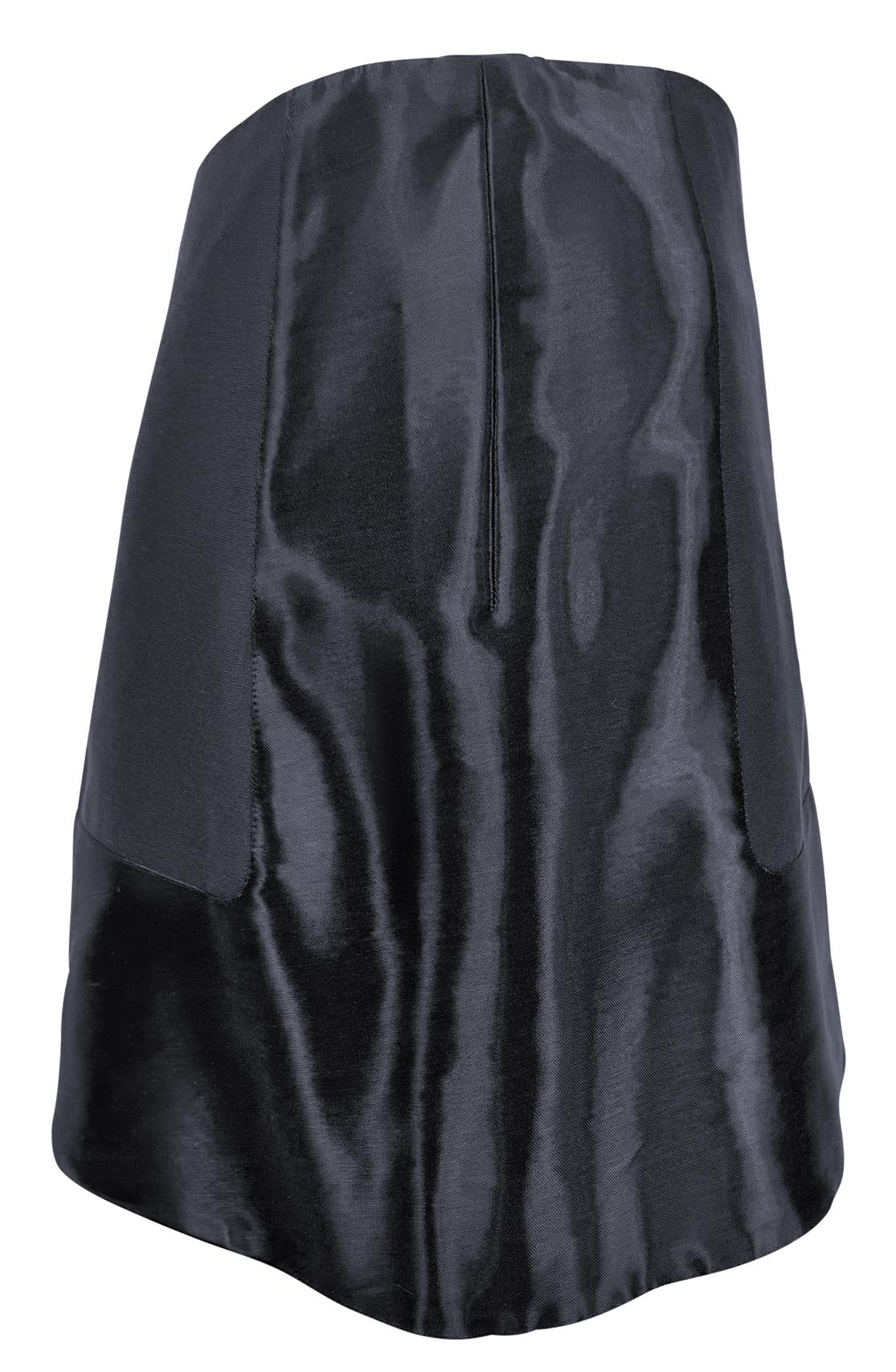 Women's 2000s Guy Laroche Couture Dark Navy Shimmery Panel Mini Skirt For Sale