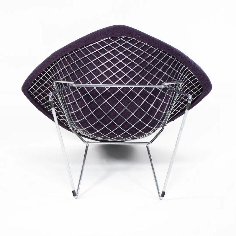American 2000s Harry Bertoia for Knoll Diamond Lounge Chair in Purple Boucle For Sale
