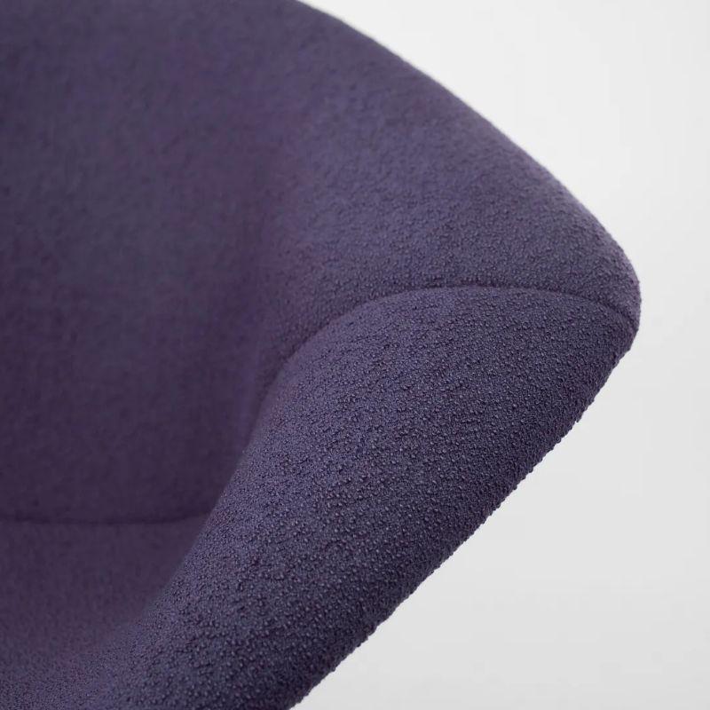 Bouclé 2000s Harry Bertoia for Knoll Diamond Lounge Chair in Purple Boucle For Sale