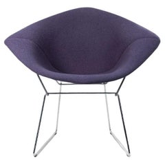 Used 2000s Harry Bertoia for Knoll Diamond Lounge Chair in Purple Boucle